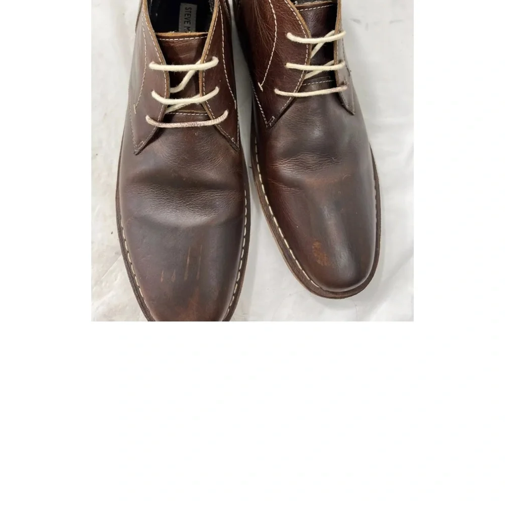 Steve Madden P-Ivon Wood 982 Chukka Ankle Boots Leather